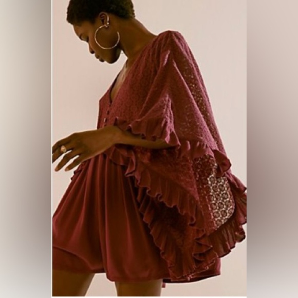 Free People As You Are Romper - Dry Rose